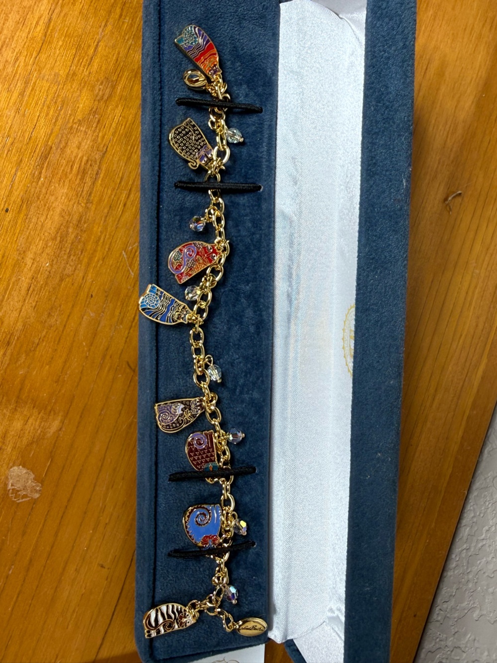NWT Laurel Burch Cat Charm Bracelet